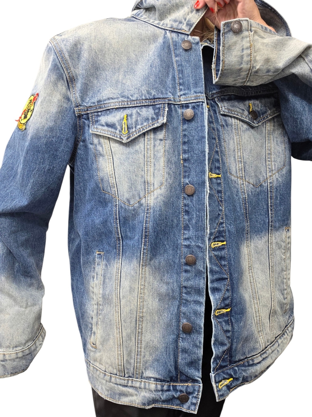 Wolfgang's Dragonfly Jimi Hendrix Concert Art Denim Jacket XL - Picture 11 of 15